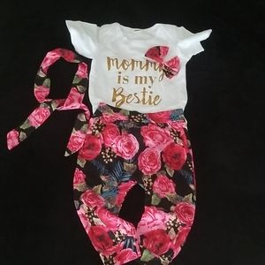 Floral baby girl outfit